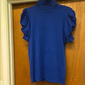 Elegant Blue Turtleneck Sweater size large
